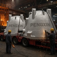 Olla/azotea de escoria de hierro dúctil de la mejor calidad para la fabricación de hierro y acero, capacidad de 100 kg, fundición en arena forjada, OEM personalizable