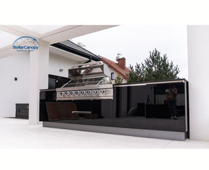 Armoire de cuisine extérieure modulaire en acier inoxydable, îlot barbecue de <span class=keywords><strong>camping</strong></span>, ensemble de cuisine extérieure avec évier - Product Image 5