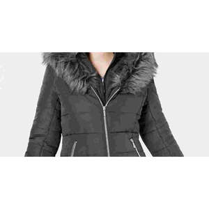 Maralyn & Me Giacca Imbottita Reversibile da Donna con Bordo in Pelliccia Sintetica, Maniche Lunghe, Grigio Tinta Unita, Leggera per l'Inverno - Taglia Media - Product Image 2