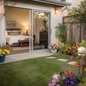 Porte coulissante en aluminium moderne Isolation thermique Conception économique Intérieur Salon Jardin Entrepôt Extérieur Prêt Expédition - Product Image 1