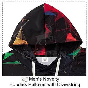Sweats à capuche d'impression 3D pour hommes sur mesure du fabricant pakistanais pulls surdimensionnés légers de haute qualité hiver solide à capuche - Product Image 3