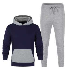 2024 pulóver chándales conjunto de chándal para hombre personalizado para Hombre Ropa de Fitness 2 piezas 100% ropa de algodón cuello redondo bolsillos de canguro - Product Image 5