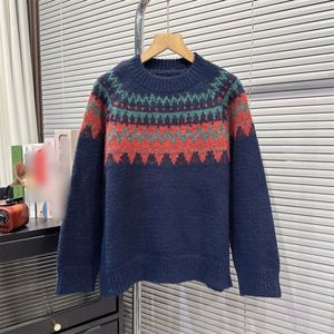 เสื้อสเวตเตอร์ผ้าแจ็คการ์ดแบบสวมหัวสำหรับผู้หญิงเสื้อสเวตเตอร์ถักผ้าไนลอน/อะคริลิกสำหรับฤดูหนาวแบบธรรมดากันรอยยับเป็นมิตรกับสิ่งแวดล้อม - Product Image 4