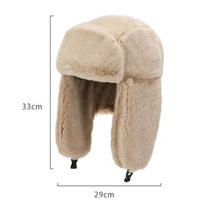 قبعة شتوية من الفرو الصناعي للرجال والنساء على الطراز الروسي أوشانكا بأغطية للأذن دافئة وبارد - Product Image 3