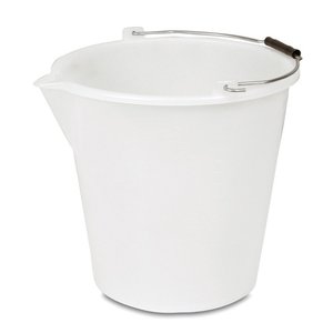 White 10Lt Bucket with Spout Custom Logo SH1030100MH Foldable PP Material <b>Cleaning</b>/<b>Mop</b> Bucket Simple Colored - Product Image 1