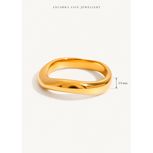 Plain Wave Band Stainless <b>Steel</b> <b>Ring</b> - Product Image 4