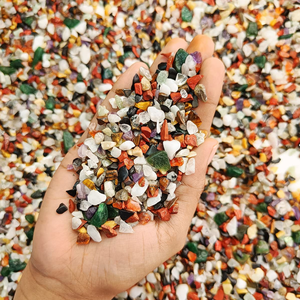 Puce de pierre mélangée en cristal Pierre en vrac Puces de pierres précieuses brutes Puce de pierre dégringolée Graviers de cristal de guérison naturelle Cailloux Agate - Product Image 4