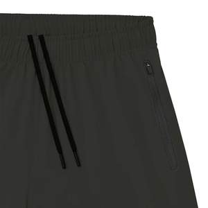 Short de course en polyester léger pour hommes, haut tendance, couleur unie, short d'entraînement décontracté, fermeture à la taille élastique, teint uni - Product Image 3