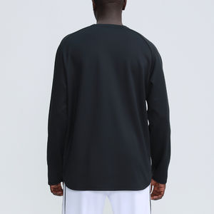 Tops de entrenamiento de gimnasio informales para hombre, diseño OEM personalizado, Camiseta deportiva de invierno, tela de punto de algodón 100% - Product Image 6