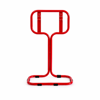 Support de sol pour extincteur en métal rouge - Support d'extincteur portable robuste KHi KH-FES01 avec coins renforcés