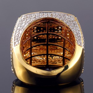 Men's VVS Moissanite Diamond Wedding <b>Ring</b> Fully Iced Out in 18K Gold with IGI Certificate Hip Hop Style <b>Fine</b> <b>Ring</b> for Parties - Product Image 5