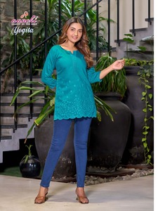 Túnica de trabajo con bordado rosa del Vaticano para mujer, ropa diaria, exportador indio y paquistaní, Colección 2025 - Product Image 4