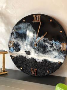 Unique Epoxy Resin Wall <b>Clock</b> Customized Size & Shape Battery Operated <b>Modern</b> Design for Wedding Luxury Home Decor - Product Image 5
