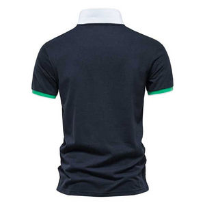 Meilleures ventes de polos modernes, élégants, décontractés, respirants, légers, en coton, tissu durable, coupe ajustée, vêtements de mode d'été pour hommes - Product Image 2