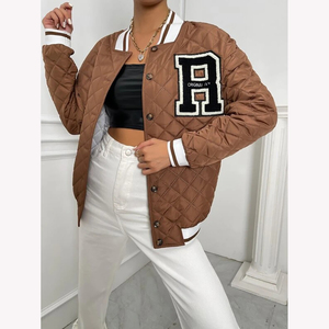 2024 Customizable Plus Size Varsity College Jacket <b>Wool</b> Body Quilted Sleeves Breathable Stand Dyed <b>Fabric</b> Letterman Bomber Style - Product Image 6