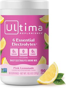 Ultima Replenisher – Mélange de poudre de boisson électrolytique quotidienne – Sans sucre – Limonade rose, 90 portions - Product Image 5