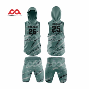 Sin mangas capucha bandera uniformes de fútbol conjuntos de alta calidad sublimación impresión hombres 7v7 uniformes de fútbol al por mayor - Product Image 1