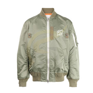 Custom Wholesale 100% Polyester Canvas Satin Bomber <b>Jacket</b> with Stand Collar Waterproof & Windproof <b>Slim</b> <b>Fit</b>-Winter Best Sale - Product Image 3