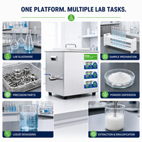 Nettoyeur à ultrasons YNL personnalisé à fréquence multiple 33/40/53 kHz avec puissance réglable pour verrerie de laboratoire et composants métalliques