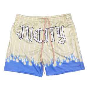 2026 Men's Premium High Street Style Summer Shorts 100% Polyester Double <b>Layer</b> Pro Mesh Solid Pattern High Quality - Product Image 5