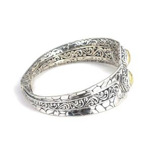 Bracelet fin en argent sterling 925 avec bordure en or 18 carats, pour femme, à porter tous les jours, 17 cm - Product Image 2