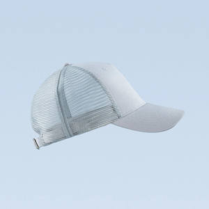 Casquette de camionneur blanche personnalisée haut de gamme avec logo, réglable par boucle arrière, panneau en maille ton sur ton, casquette de baseball sportive unisexe - Product Image 2