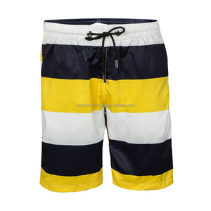 กางเกงชายหาดลายทางคุณภาพสูง แฟชั่นฤดูร้อน กางเกงขาสั้นสไตล์หรูหรา กางเกงขาสั้นสำหรับใส่ในสวนสาธารณะ ขายส่งแบบ OEM - Product Image 4