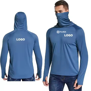 เสื้อฮู้ดแขนยาว UV สำหรับผู้ชาย UPF 50 + 100% โพลีเอสเตอร์ป้องกันแสงแดดเสื้อตกปลามีฮู้ดผ้านุ่มมีไซส์ใหญ่พิเศษ - Product Image 1