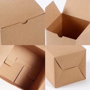 Caja de papel Kraft cuadrada, caja de embalaje de varios tamaños, cajas de embalaje para galletas de jabón de caramelo Diy, suministros para fiesta de boda y cumpleaños - Product Image 6