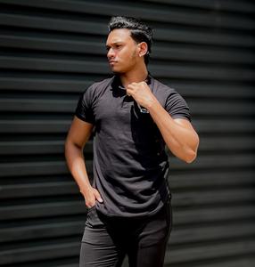 Men's Unisex <b>Blank</b> Solid Casual for Polo Shirts Customized Printing EUSize Short Sleeve Quick Dry 100% Suvin Cotton Pique Fabric - Product Image 1