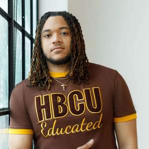 HBCU Educated Iota Brown <b>Gold</b> Chenille Embroidery T <b>Shirt</b> Soft Cotton Mens Tee Custom University Apparel Manufacturer Wholesale - Product Image 2