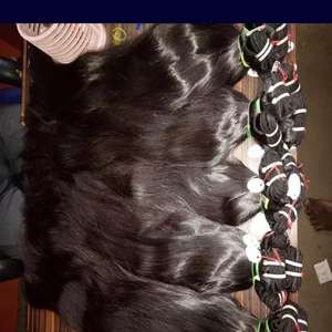 Extensiones de Cabello Humano Virgen Indio Sin Procesar 100% Remy, Trama Doble, Cutícula Intacta, Paquete de Extensiones de Cabello Humano Natural - Product Image 1