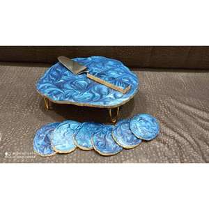 TIMELESS CRAFT Wholesale High Quality Durable Handmade Eco-Friendly Resin Cake Stand <b>Clear</b> <b>Gloss</b> Finish for Wedding Party Home - Product Image 4