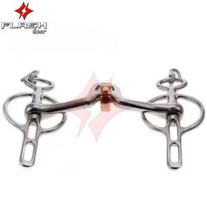 Brocas de rodillo de cereza de 2 ranuras Liverpool para conducción de caballos de alta calidad, broca de mordaza holandesa de Liverpool, acolchado suave de acero inoxidable - Product Image 3