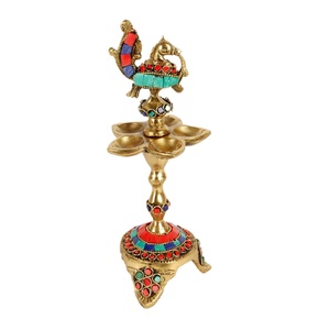 <b>Brass</b> Oil Diya Bulk Hindu Pooja Items Finest Quality Wholesale Factory Indian Black Wedding Party Event Decoration - Product Image 5