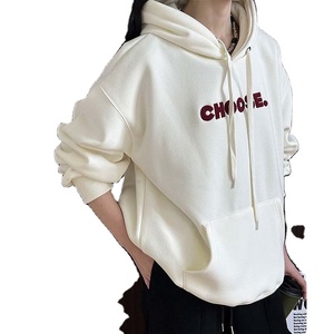 เสื้อฮู้ดสวมหัวโอเวอร์ไซส์ของผู้หญิงเสื้อกันหนาวมีขนาด XS โลโก้ปักโลโก้ - Product Image 3