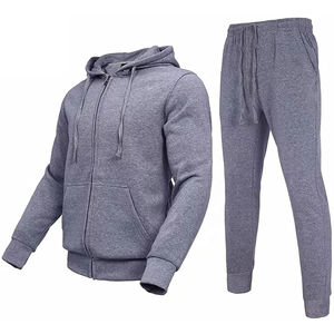 Hombre Deporte al aire libre Gimnasio Fitness Conjunto de dos piezas Entrenamiento y Jogging Sudaderas con capucha con pantalones Ropa deportiva Chándal - Product Image 1