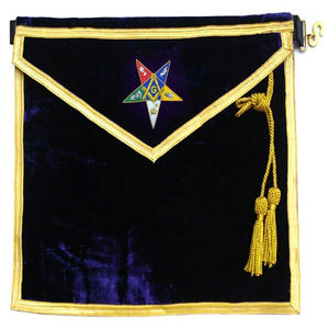 Delantal de cintura Freemason Masonic Regalia bordado a mano 'MASTER' Golden Bullion Wire Reino Unido EE. UU. Usuarios europeos canadienses - Product Image 3