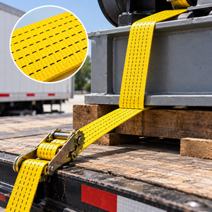 High Tenacity Polyester <b>Webbing</b> Roll 50mm for Cargo Restraint Ratchet <b>Strap</b> Assembly Custom OEM Production - Product Image 2