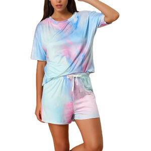 Nuevo diseño de verano para mujer, conjuntos cortos de dos piezas, superventas, conjunto ligero de dos piezas para mujer, camiseta y pantalones cortos - Product Image 1