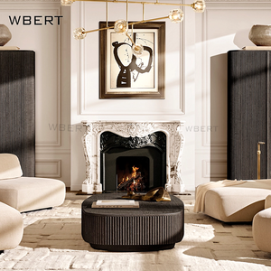 Wbert RH Nhà cung cấp thiết kế cao cấp đồ nội thất phòng khách rắn gỗ sồi Đá Cẩm Thạch Bàn cà phê - Product Image 2