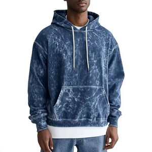 OEM ODM Streetwear lourd surdimensionné coupe ample Boxy épaule tombante décontracté mode extérieur haut cordon essentiel sweat à capuche - Product Image 2