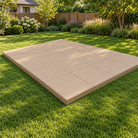 Panneaux de terrasse modulaires composites avec structure en acier galvanisé 1m x 1m pour espaces de vie extérieurs et terrasses autour d'une piscine