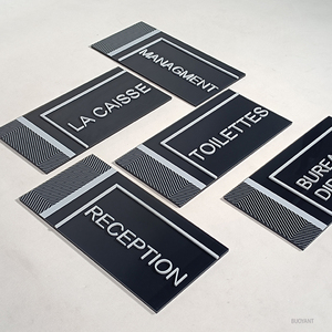 Placas de Puerta Modernas de Acero Inoxidable con Números en Braille para Apartamentos, Hoteles y Oficinas, Diseño Minimalista, Cumple con ADA - Product Image 5
