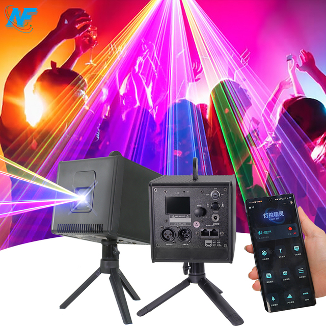 Mini RGB 5W Animation Laser Projector IOS Android Compatible Wireless APP 3D Laser Cube Light LED Beam Source