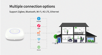 Passerelle WiFi Tuya 4G avec carte SIM intégrée, sirène 100 dB, batterie 5000 mAh, boîtier blanc, système d'alarme Zigbee 3.0, sauvegarde de données Internet