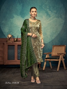 Nouvelle élégante robe de chambre vente chaude Salwar Suit & Dupatta avec broderie et travail de diamant exportateur mondial - Product Image 3