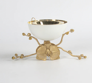 Ensemble de bols de service en aluminium personnalisables de luxe moderne avec serveur à salade, design rond pour la présentation de fruits secs et de dattes - Product Image 4