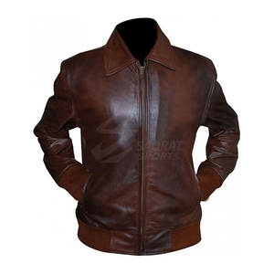 Chaqueta Bomber de Cuero Vacuno para Hombre, Transpirable e Impermeable, de Marca Privada, para Uso en Exteriores, Cómoda para el Invierno, con Logotipo Frontal, al Mejor Precio - Product Image 1