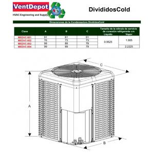 เครื่องปรับอากาศแบบแยกส่วน, MXDVC-004, 48000BTU, 4 ตัน - Product Image 2
